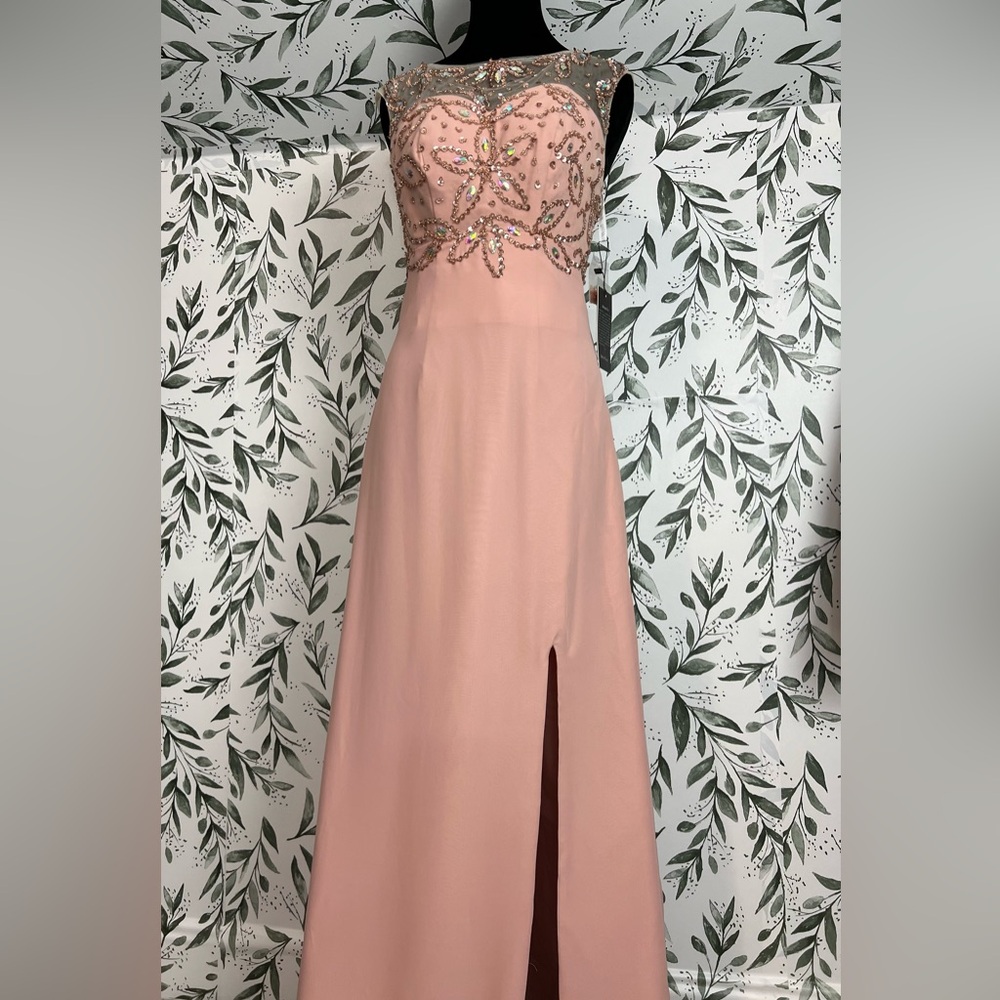 Prom Wedding Maxi Pale Pink Formal Dress Size XS (2) NWT Pageant Ball Gown #9 - Picture 4 of 11